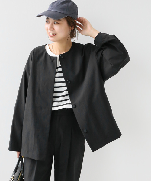 アウター 【SPENSIERATO】クルーネックコクーンブルゾン15,400円