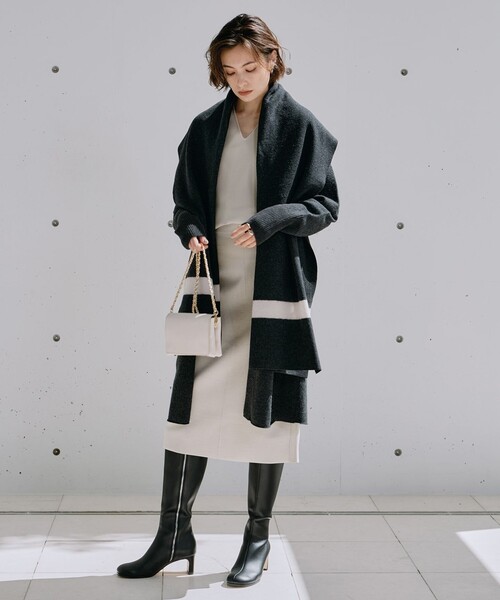 ICB スカート 「洗える」 シンセティックヤーンスムース ニット