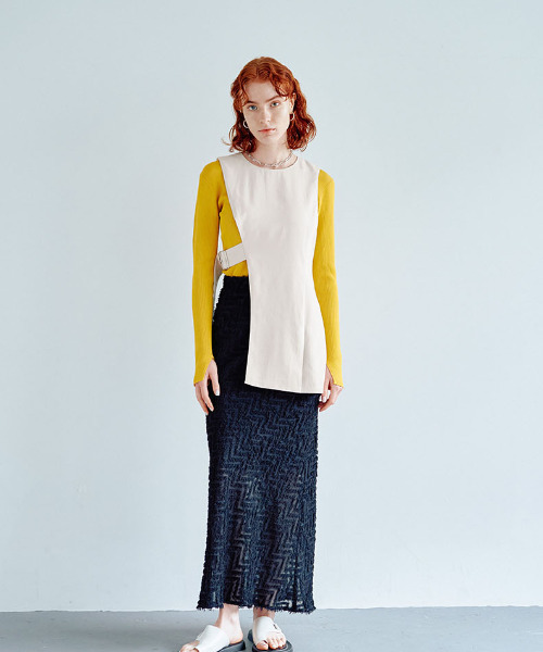 美品　GAUCHERE　ベスト　ジレ　アシンメトリー　変形　36 GAUCHERE ベスト ジレ アシンメトリー 変形 36 レディース