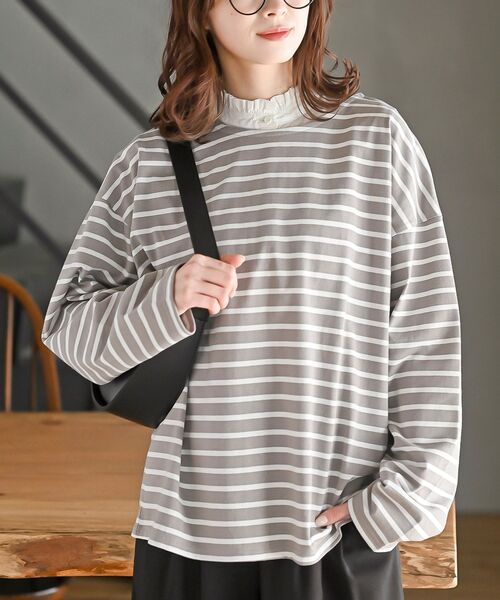 r・p・s（アールピーエス） tシャツ ボーダーロンT レディース