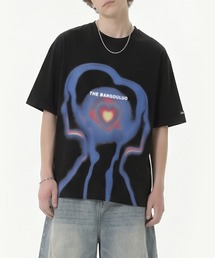 tシャツ 「HOOK」個性派抽象画プリント半袖ビッグTシャツ (SS) メンズ