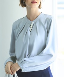 RUIRUE BOUTIQUE ブラウス シャツ ストレッチ ｜ アシンメトリー