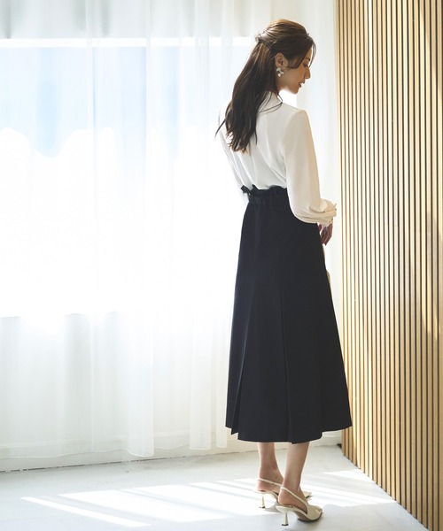 RUIRUE BOUTIQUE ブラウス シャツ ストレッチ ｜ アシンメトリー