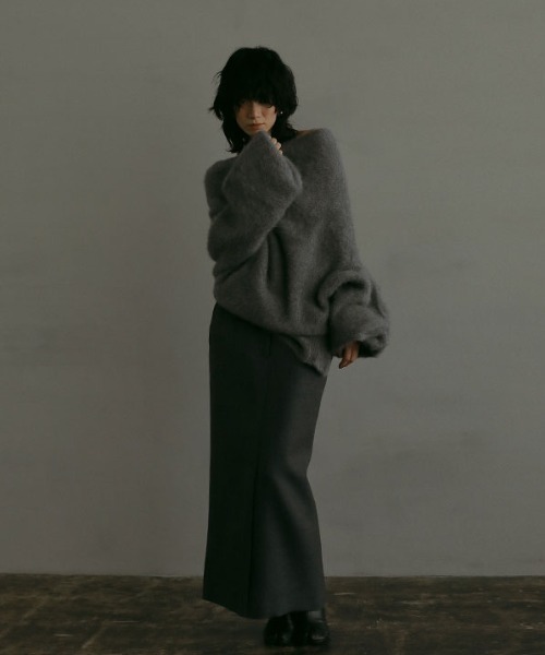 ETRE TOKYO スカート ウーステッドアイラインスカート