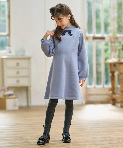 組曲（KUMIKYOKU） ワンピース 「110-140cm」リボンタイ ワンピース
