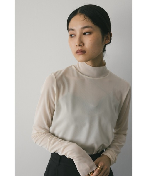 STYLEMIXER（スタイルミキサー） tシャツ チュールハイネックトップ