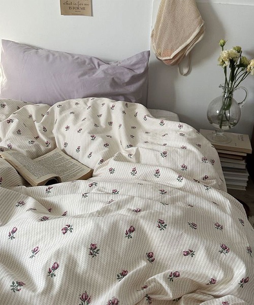 ベッド 寝具 「 ammy. / エイミードット 」 花柄 カバー 枕カバー 4点