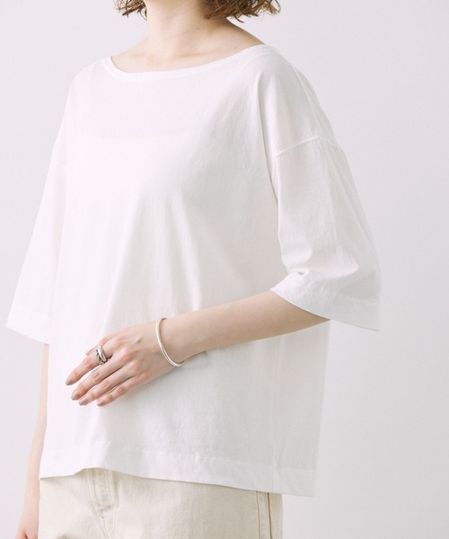 BABYLONE バックオープン　ホワイト　Tシャツ BABYLONE tシャツ 天竺バックオープンTシャツ レディース