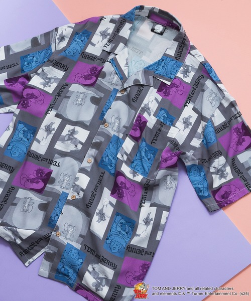 シャツ 「TOM AND JERRY/トムとジェリー」 オリジナルプリントレーヨン