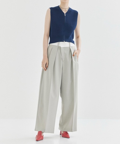 CLANE（クラネ） ベスト 「CLANE/クラネ」ZIP COMPACT KNIT VEST