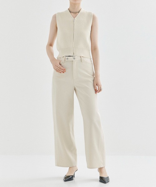 CLANE（クラネ） ベスト 「CLANE/クラネ」ZIP COMPACT KNIT VEST