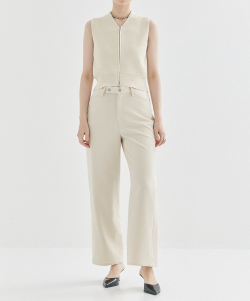CLANE（クラネ） ベスト 「CLANE/クラネ」ZIP COMPACT KNIT VEST