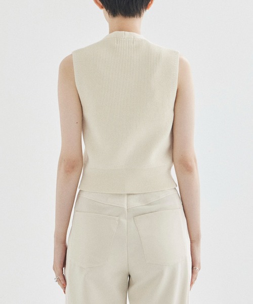 CLANE（クラネ） ベスト 「CLANE/クラネ」ZIP COMPACT KNIT VEST