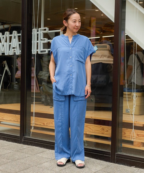 ブラウス シャツ CHIGNON ウォッシュフレンチスリーブシャツ 1643-543BT レディース CHIGNON ブラウス シャツ ウォッシュフレンチスリーブシャツ