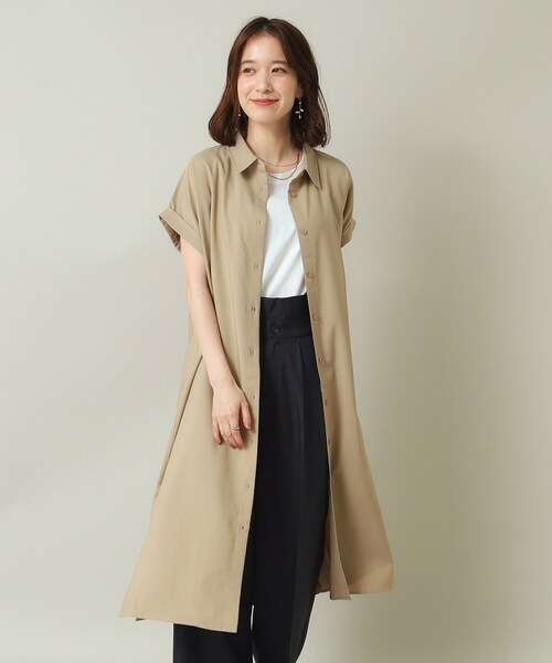 未使用❇︎自宅洗い◎着やすさ抜群！EGERIE パームツリー柄 ジャージワンピース セール】 【WEB限定カラーあり・抗菌消臭・吸水速乾】サッカー