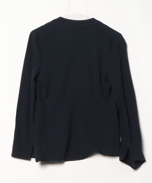 theory luxe」 ノーカラージャケット 36 ネイビー レディース 