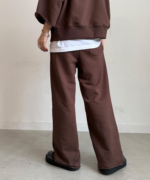 PICHI スウェットパンツ ジャージ セルフカットロングスウェットパンツ