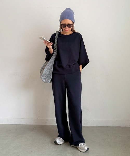 PICHI スウェットパンツ ジャージ セルフカットロングスウェットパンツ