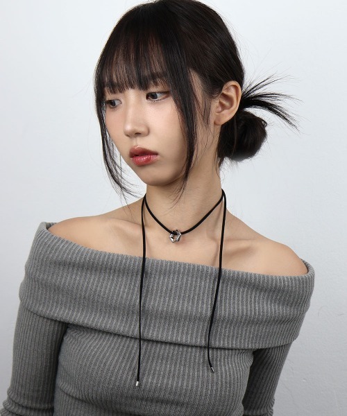 サークルデザイン　メタルネックレス　チョーカー メタルトップコードチョーカーネックレス[SMA4-2PC040]｜URBAN
