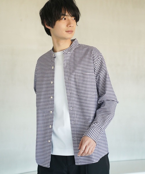 GLOBAL WORK（グローバルワーク） シャツ イージーケアオックス/バンド