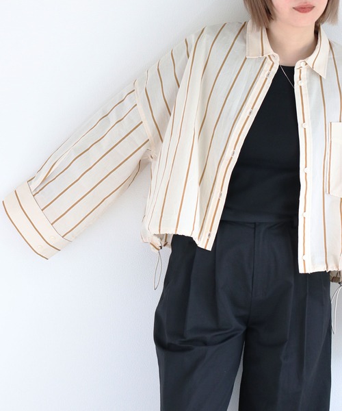 cepo（セポ） ブラウス シャツ 「袖2way仕様」クロップド丈 ビッグ