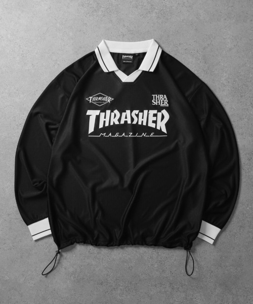 THRASHER（スラッシャー） tシャツ 襟付き ゲームシャツ ロング