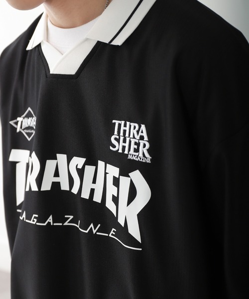 THRASHER（スラッシャー） tシャツ 襟付き ゲームシャツ ロング