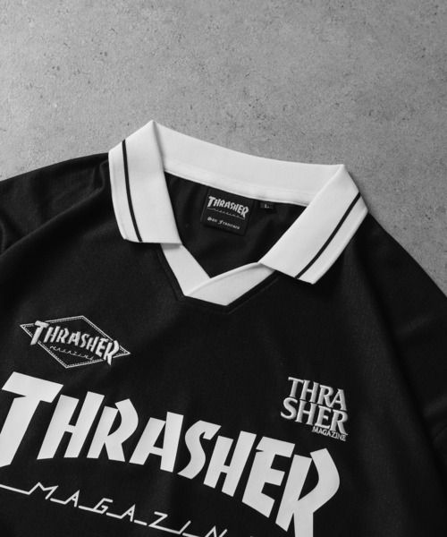 THRASHER（スラッシャー） tシャツ 襟付き ゲームシャツ ロング