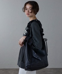 ONFLEEK ショルダーバッグ バッグ 2WAY くしゅくしゅリボン ギャザー