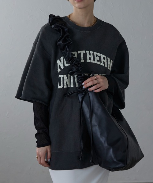 ONFLEEK ショルダーバッグ バッグ 2WAY くしゅくしゅリボン ギャザー