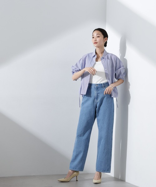 nano・universe レディース ジーパン デニム パンツ ブルー NANO universe ジーンズ デニム デニムパンツ テーパード