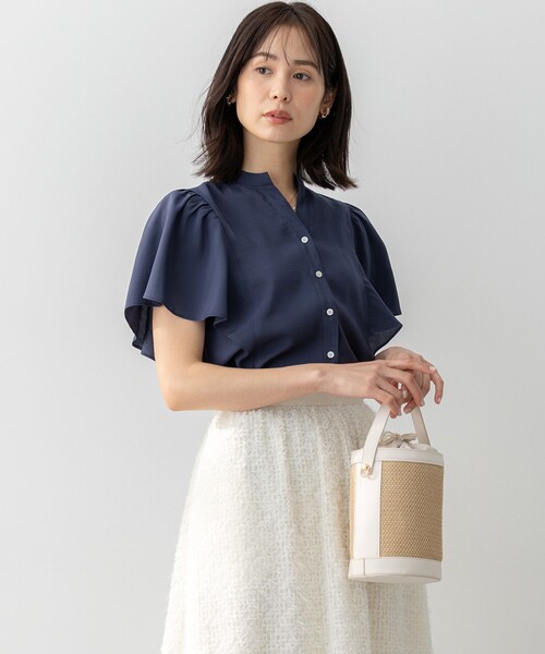 極美品♪セオリーリュクス スキッパージョーゼットブラウス フレンチ 