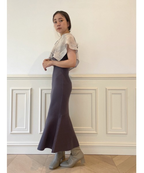 SNIDEL（スナイデル） 半袖ワンピース 0 グレー レディース : ZOZOTOWN