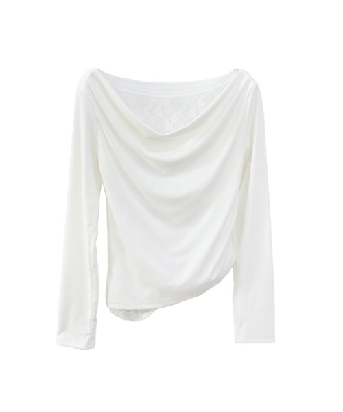 新品未使用AEVESアエヴェス／変形アシメントリーレイヤードトップスインナー付き PLUS】ASYMMETRY VEST LAYERED TOPS/アシンメトリーベスト