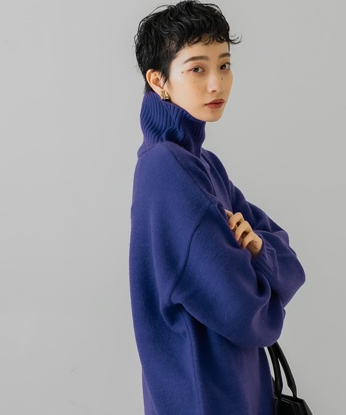 「KBF」 タートルネックニット ONE ベージュ レディース_画像3