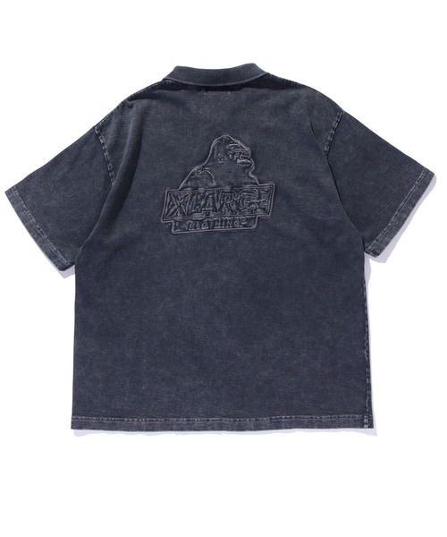 XLARGE tシャツ CHEMICAL WASH SLANTED OG POLO SHIRT メンズ