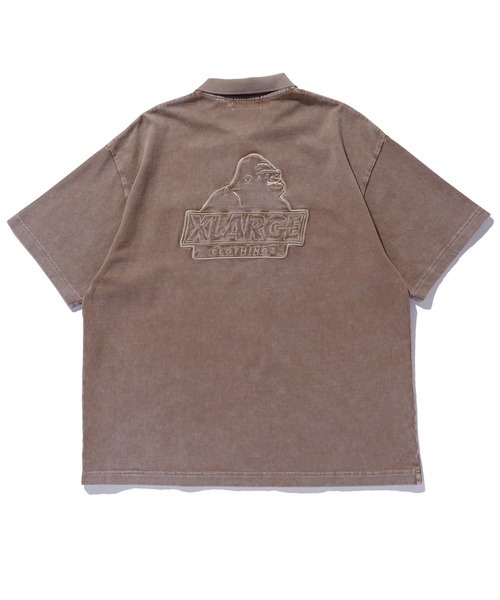 XLARGE tシャツ CHEMICAL WASH SLANTED OG POLO SHIRT メンズ