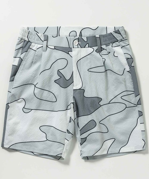 AKMluxe163 luxspoグレーカモフラージュ星柄ショートパンツ LUXE AKM PLUS パンツ LUXEAKMPLUS(リュクスエイケイエムプラス)ゴルフ