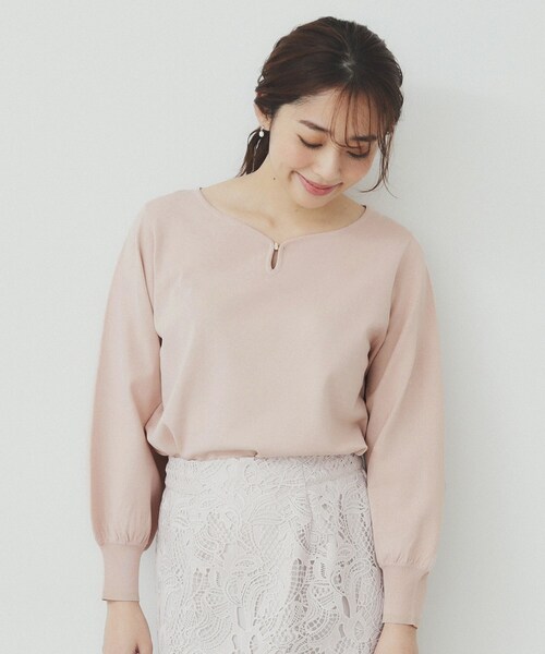 index（インデックス） ニット セーター パーツ付きハートネックニット