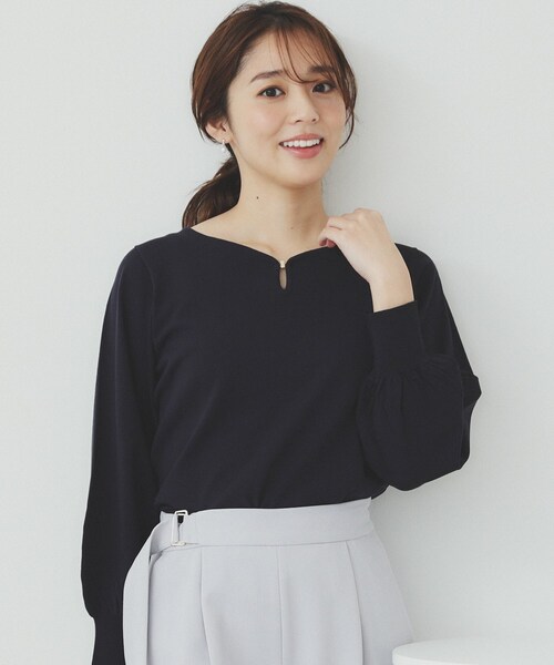 index（インデックス） ニット セーター パーツ付きハートネックニット