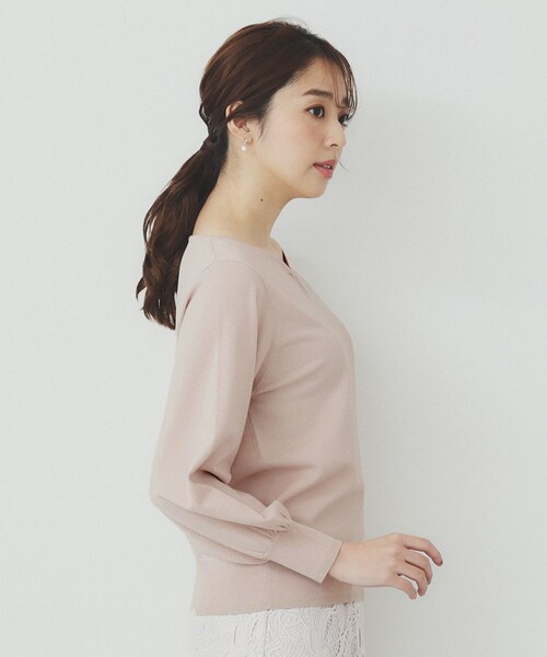 index（インデックス） ニット セーター パーツ付きハートネックニット