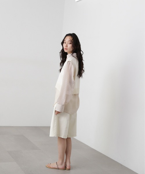 ベスト ジレ Kate ショートベスト レディース N.Natural Beauty Basic ベスト ジレ Vネックショートベスト