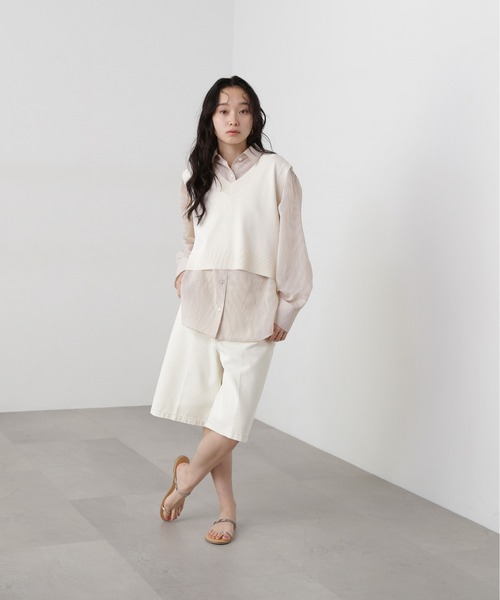 ベスト ジレ ショートベスト レディース adree ベスト ジレ classic tailored short vest / クラシック