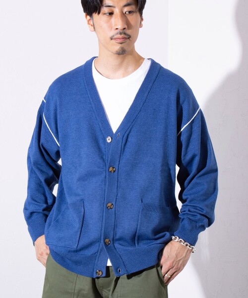 「GLOSTER」 ニットカーディガン M スミクロ メンズ_画像5