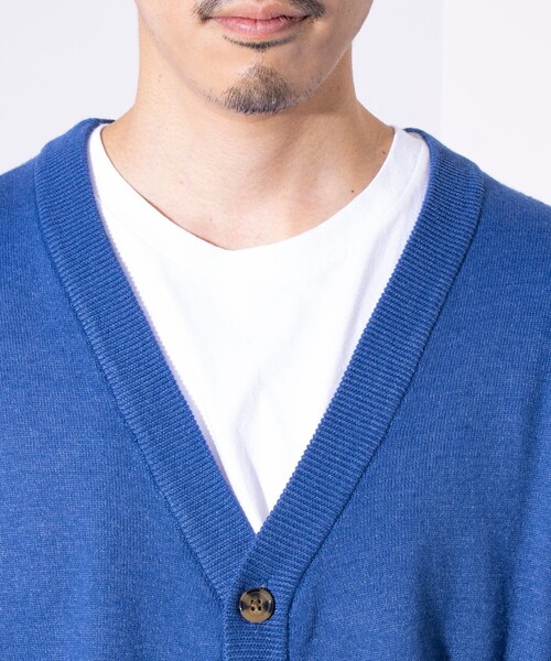 「GLOSTER」 ニットカーディガン M スミクロ メンズ_画像7