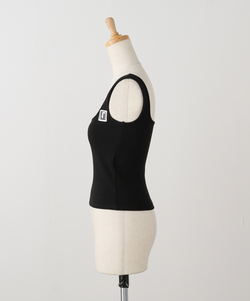 irojikake ノースリーブトップス　NAVY タンクトップ ノースリーブ 「irojikake/イロジカケ」Tank top