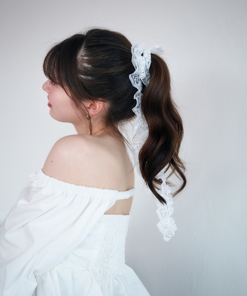 fupel ブラウス シャツ 2way balloon peplum ribbon blouse