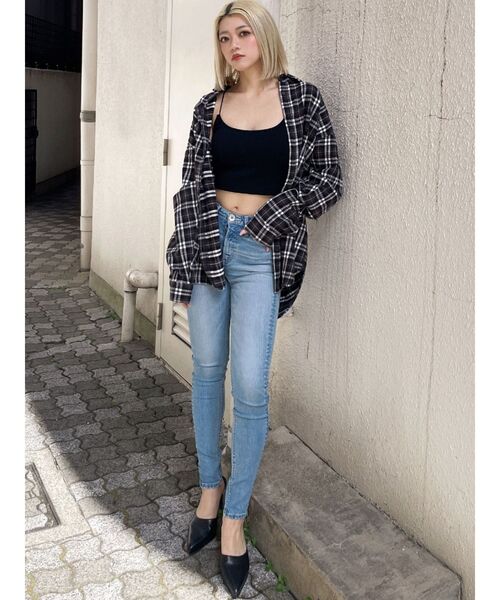 GYDA ジーンズ デニム デニムパンツ ミドルウエストSHAPELY