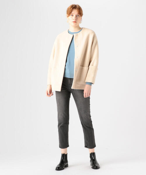 Ballsey ライトベージュ ノーカラーコート　サイズ34 Sサイズ相当 Ballsey 「BALLSEY」 ノーカラーコート 34 ライトベージュ