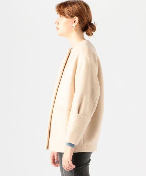 Ballsey ライトベージュ ノーカラーコート　サイズ34 Sサイズ相当 Ballsey 「BALLSEY」 ノーカラーコート 34 ライトベージュ